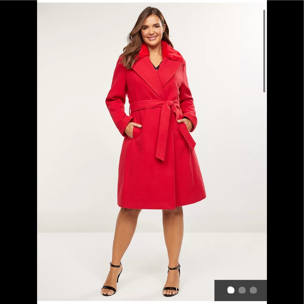 💙📦🆕Lb Red ♥️ Belted Coat